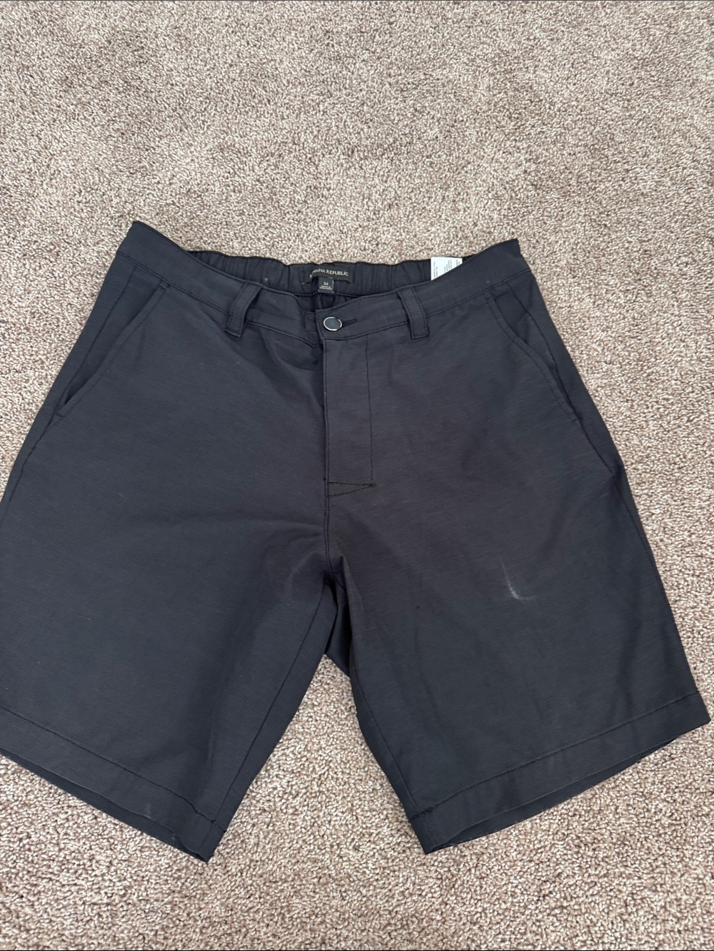 Banana Republic Black Flat-Front Men's Shorts